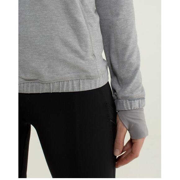 Lululemon Pullover Womens 4 Heathered Grey Forthright 1/2 Zip - Picture 7 of 12